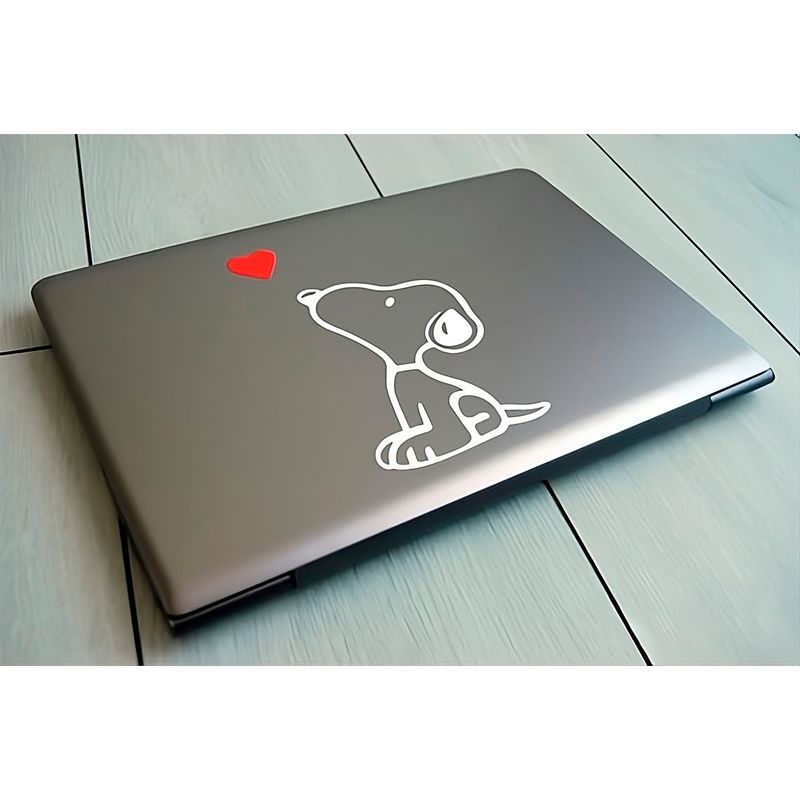 GENERICO - Sticker Decorativo Para Notebook snoopy Corazon Adhesivo