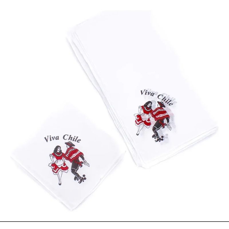 GENERICO - Pañuelo de cueca bailes septiembre pack 3