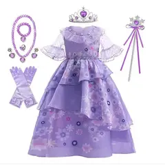GENERICO - Set disfraz princesa vestido y accesorios niña 4 años