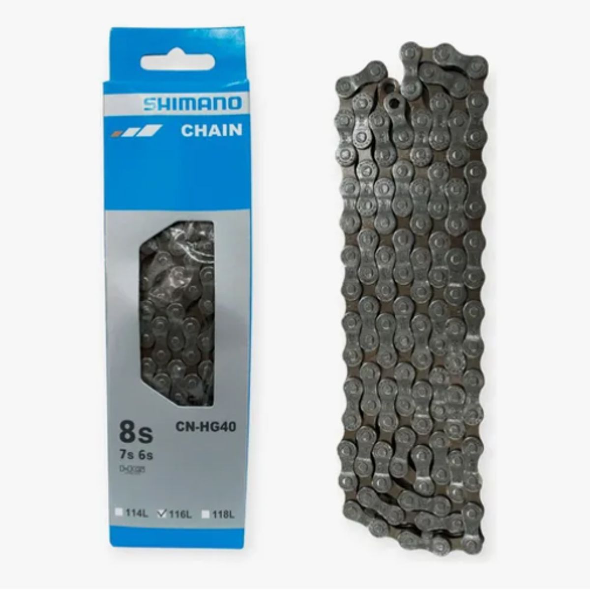 SHIMANO - Cadena Shimano 8 Velocidades 8v 7v 6v Hyperglide 116l