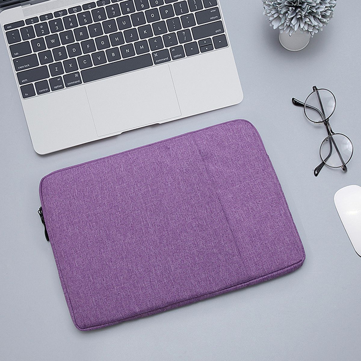 GENERICO - Funda Bolso Impermeable Para Macbook, Notebook y Tablet 13,3 - Morado
