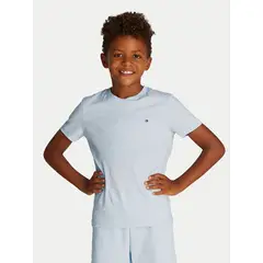 TOMMY HILFIGER - Polera Essential De Cuello Redondo Celeste