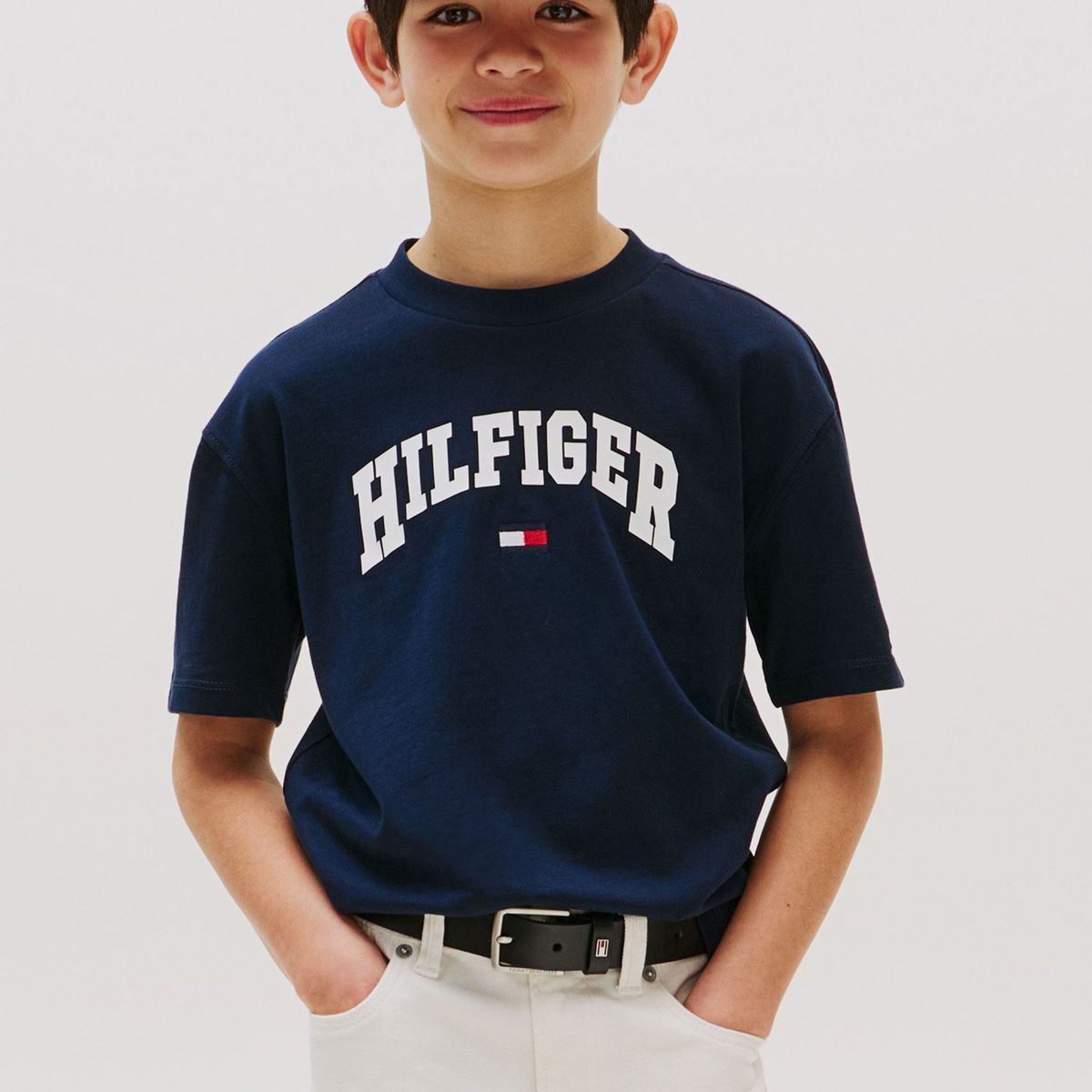 TOMMY HILFIGER - Polera Con Logo Universitario Azul Tommy Hilfiger