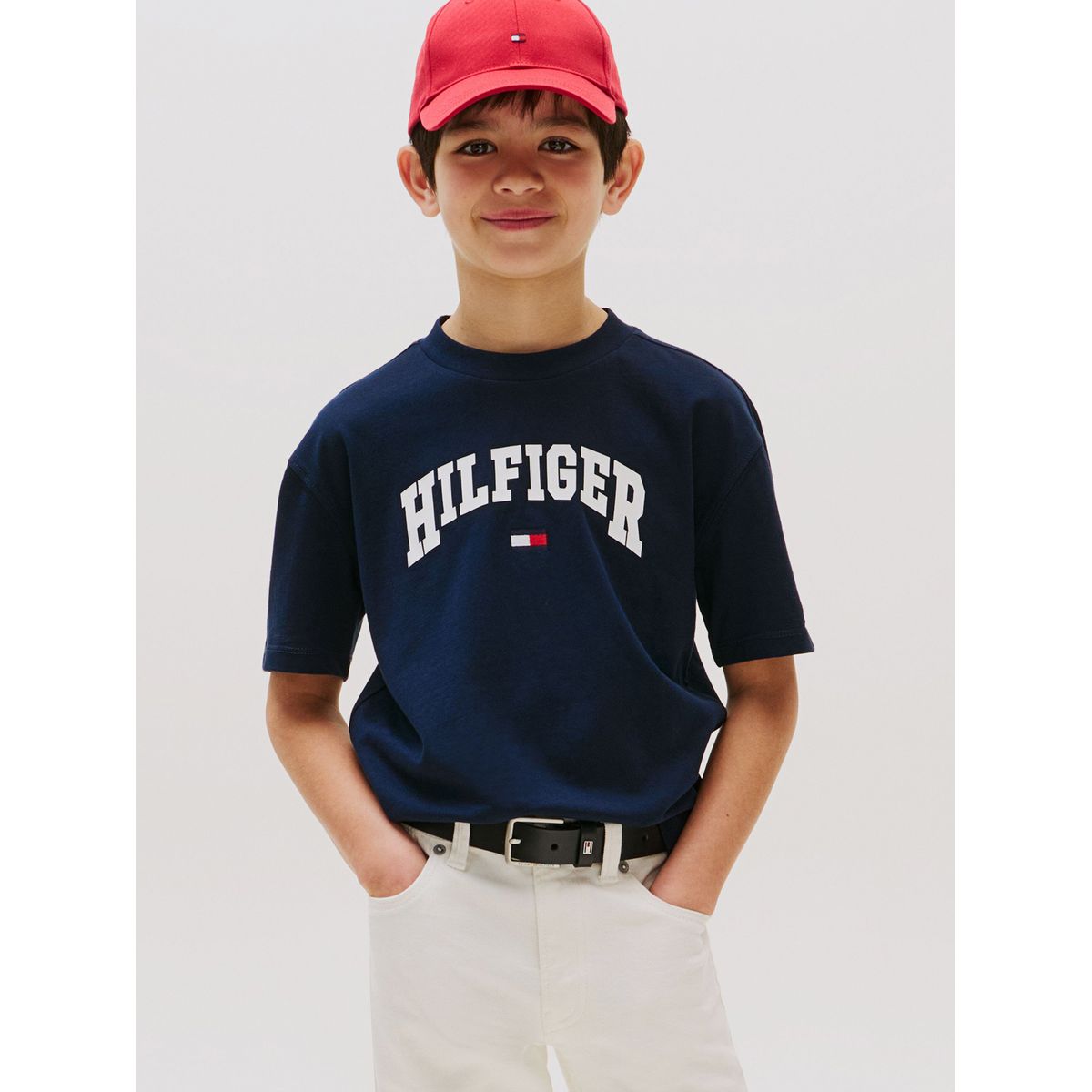 TOMMY HILFIGER - Polera Con Logo Universitario Azul Tommy Hilfiger