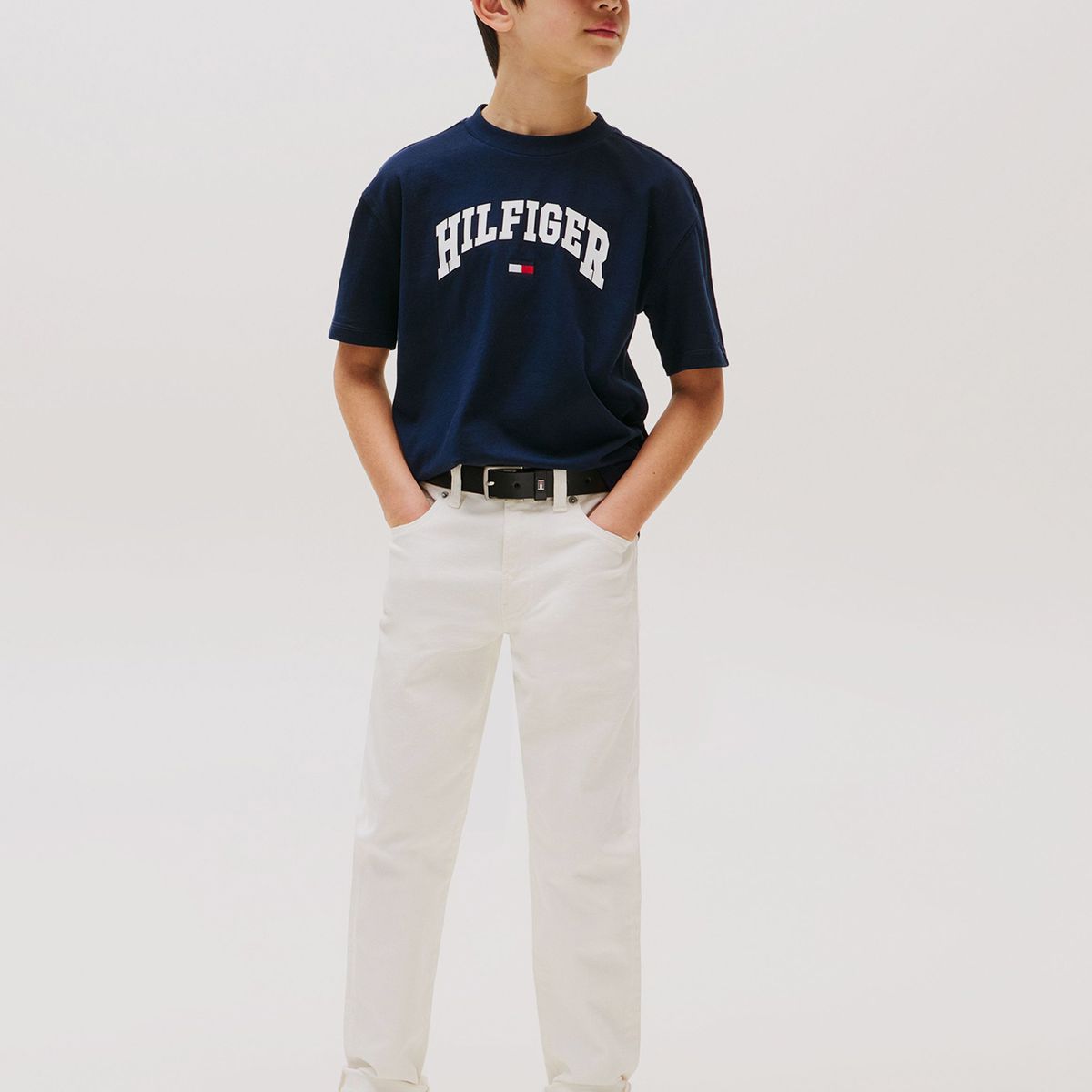 TOMMY HILFIGER - Polera Con Logo Universitario Azul Tommy Hilfiger