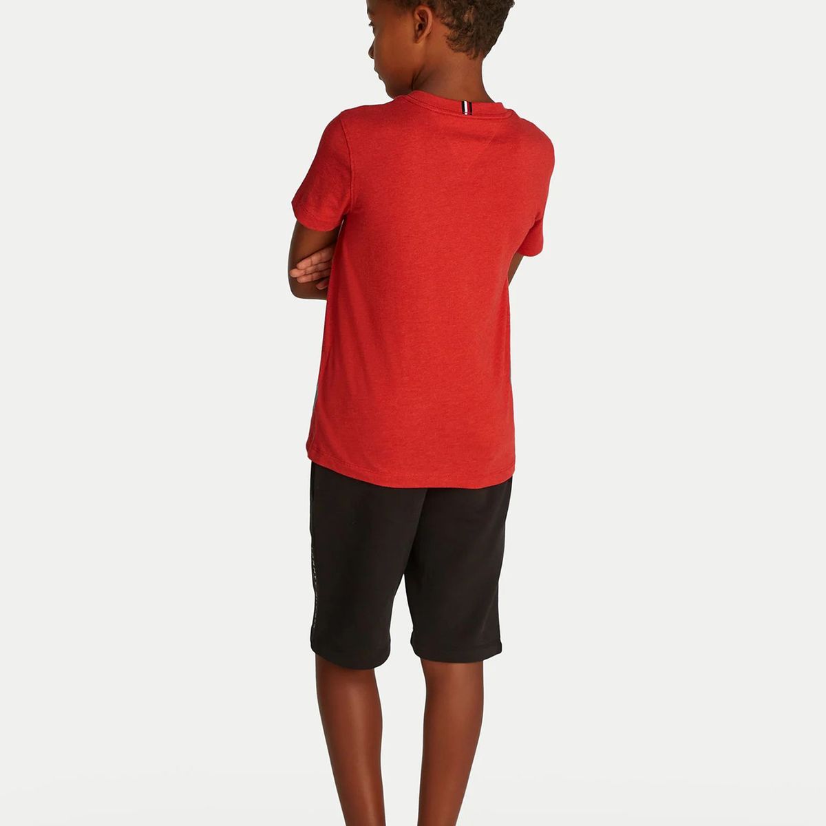 TOMMY HILFIGER - Polera Essential De Cuello Redondo Rojo Tommy Hilfiger