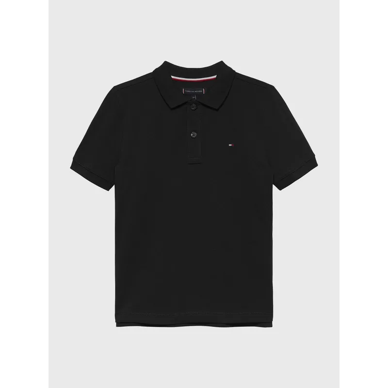 TOMMY HILFIGER - Polo Con Logo Y Corte Regular Essential Negro Tommy Hilfiger
