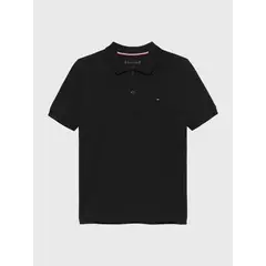 TOMMY HILFIGER - Polo Con Logo Y Corte Regular Essential Negro