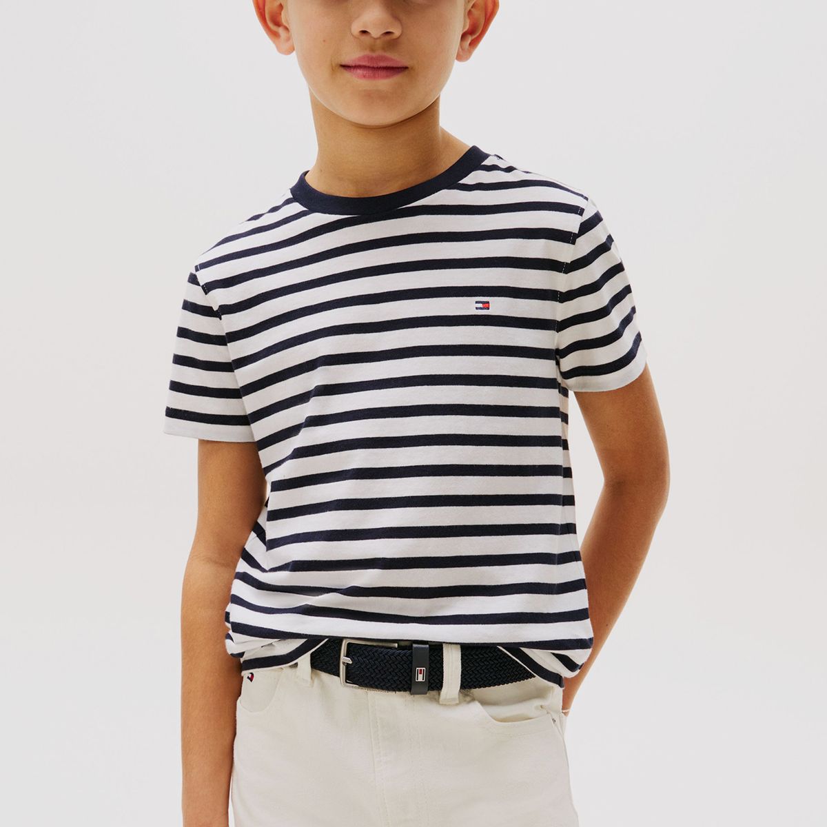 TOMMY HILFIGER - Polera Essential De Cuello Redondo Azul Tommy Hilfiger