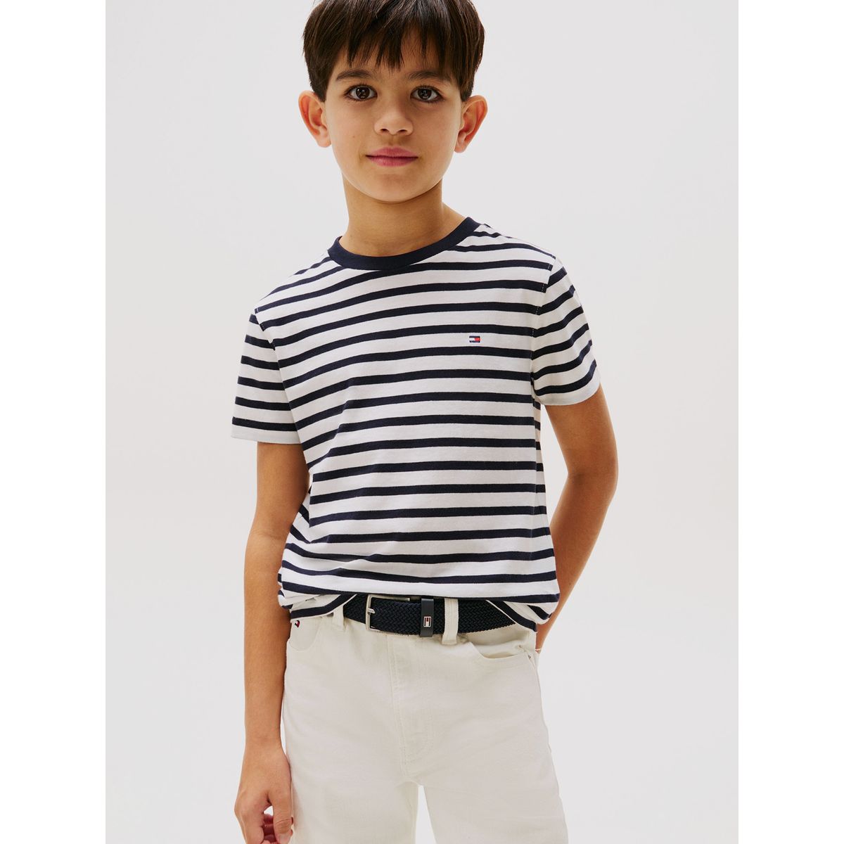 TOMMY HILFIGER - Polera Essential De Cuello Redondo Azul Tommy Hilfiger