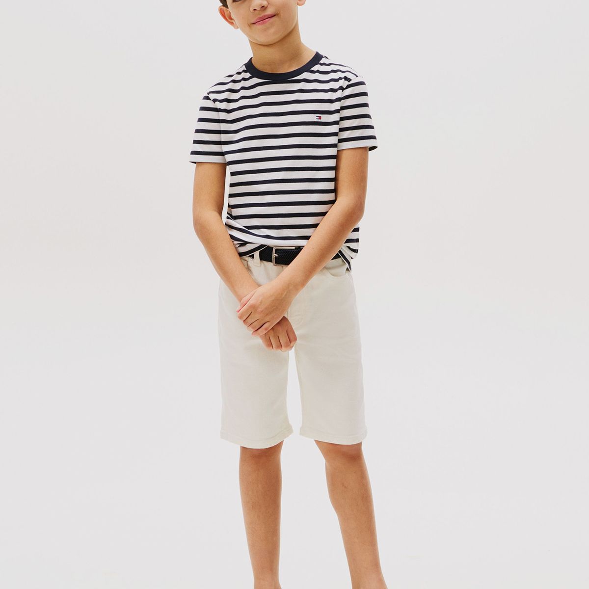 TOMMY HILFIGER - Polera Essential De Cuello Redondo Azul Tommy Hilfiger