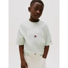 TOMMY HILFIGER - Polera Con Logo Universitario Verde