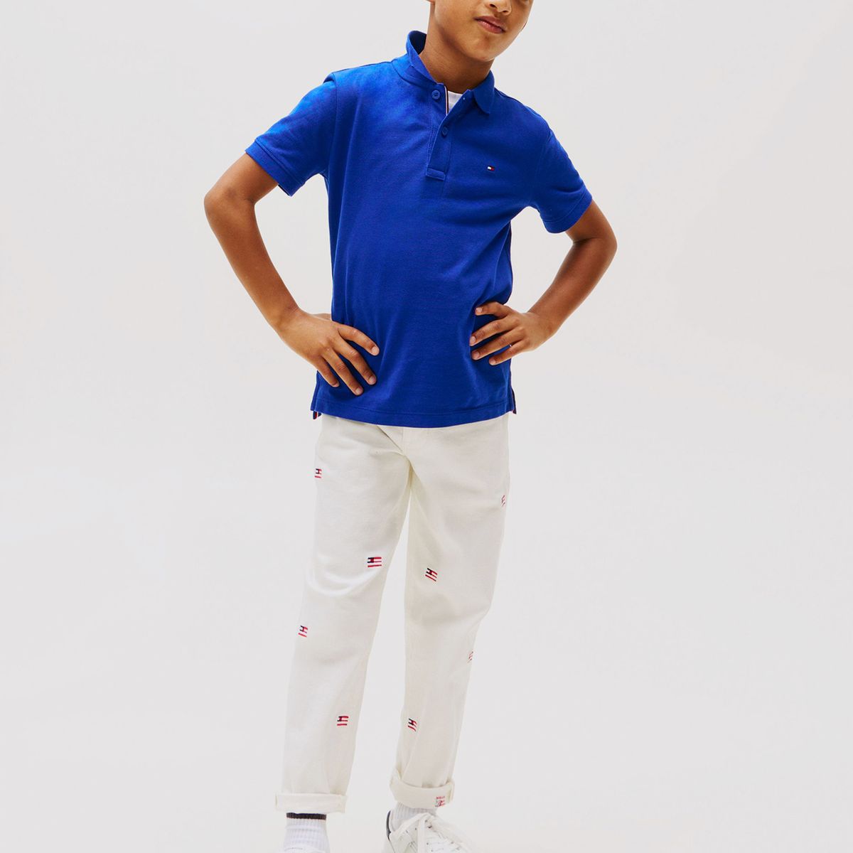 TOMMY HILFIGER - Polo Con Logo Y Corte Regular Essential Azul Tommy Hilfiger