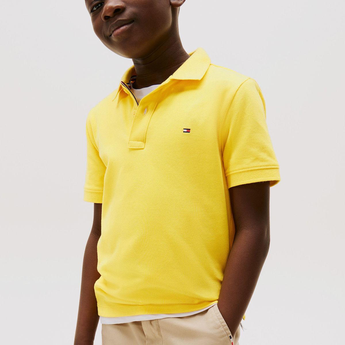 TOMMY HILFIGER - Polo Con Logo Y Corte Regular Essential Amarillo Tommy Hilfiger
