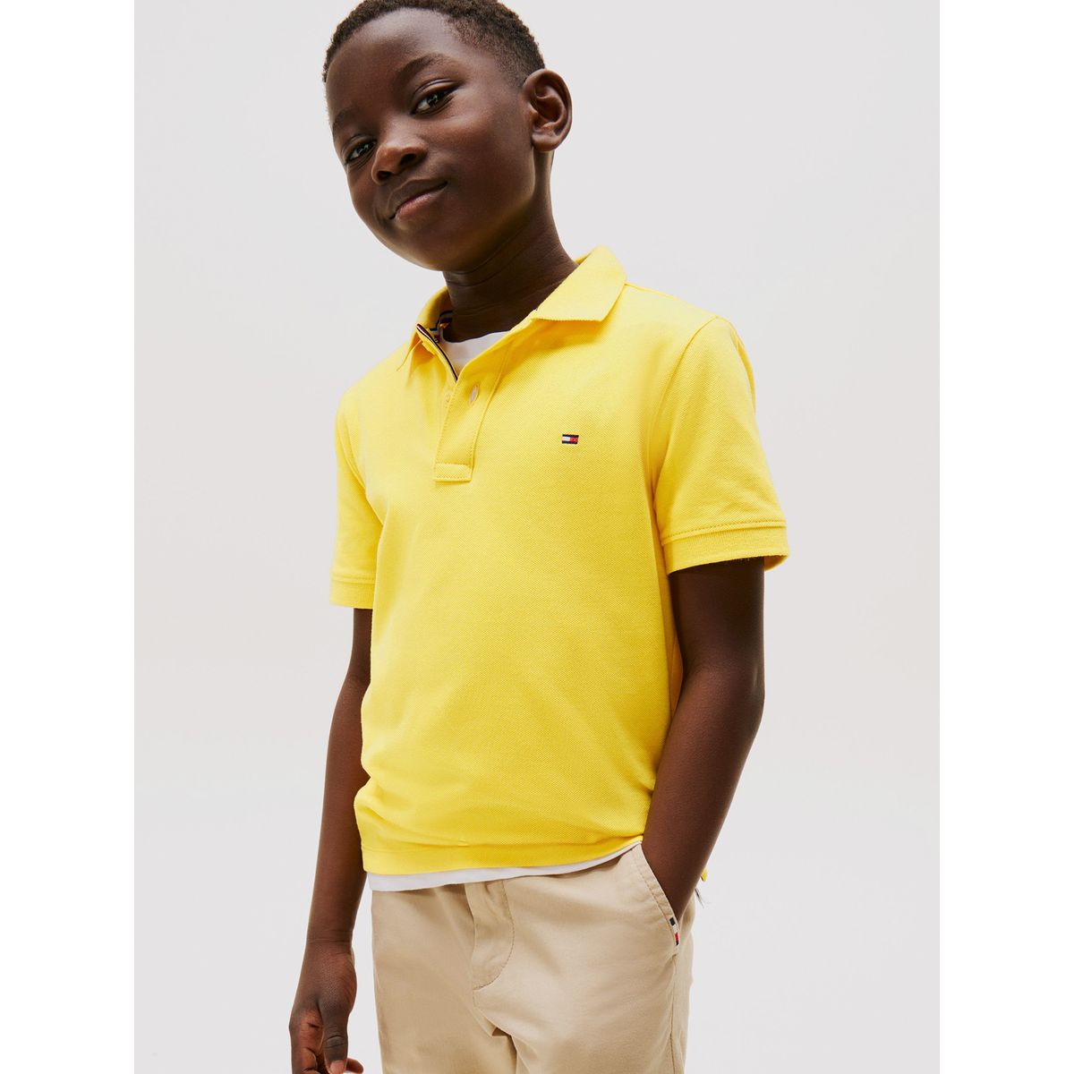 TOMMY HILFIGER - Polo Con Logo Y Corte Regular Essential Amarillo Tommy Hilfiger