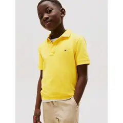 TOMMY HILFIGER - Polo Con Logo Y Corte Regular Essential Amarillo