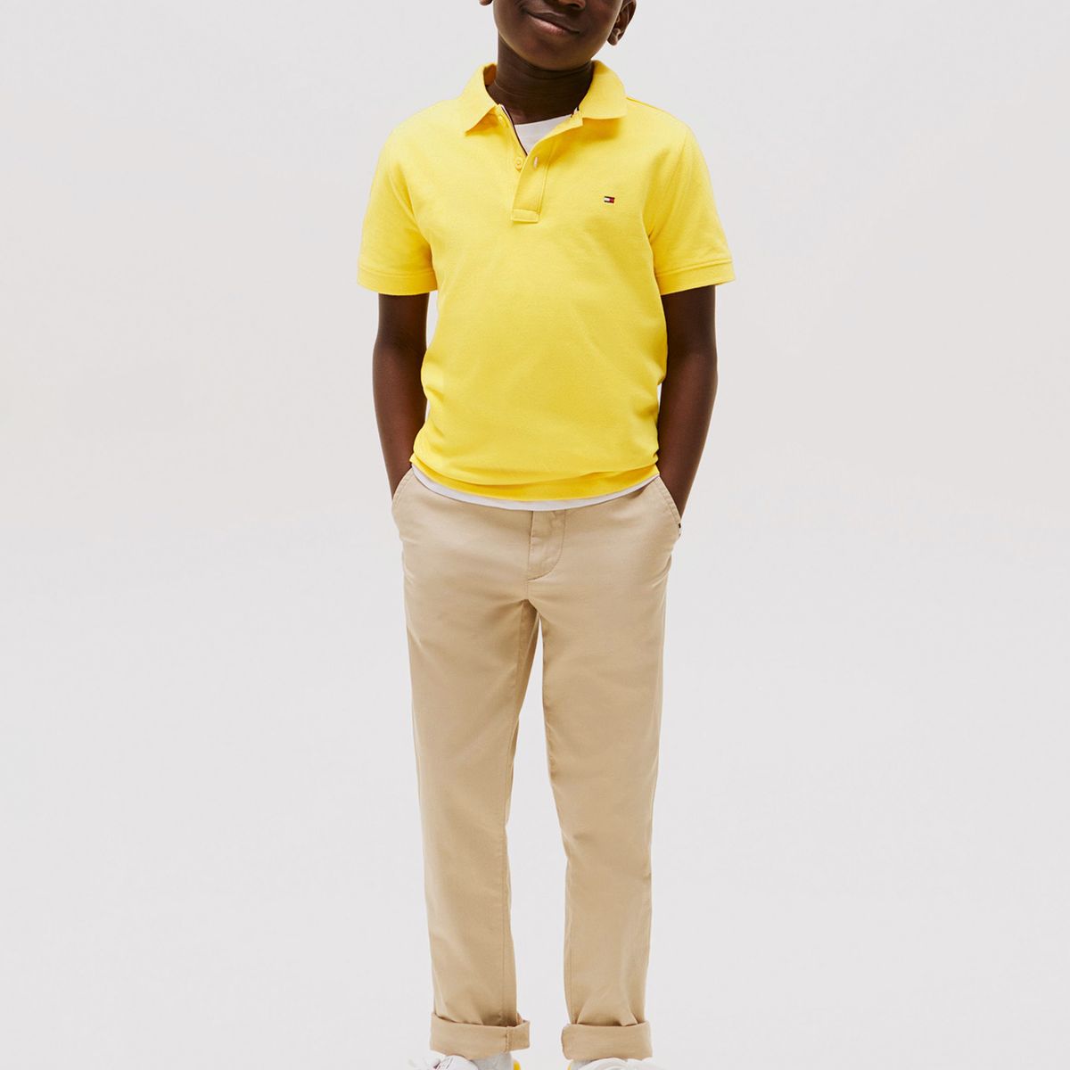 TOMMY HILFIGER - Polo Con Logo Y Corte Regular Essential Amarillo Tommy Hilfiger