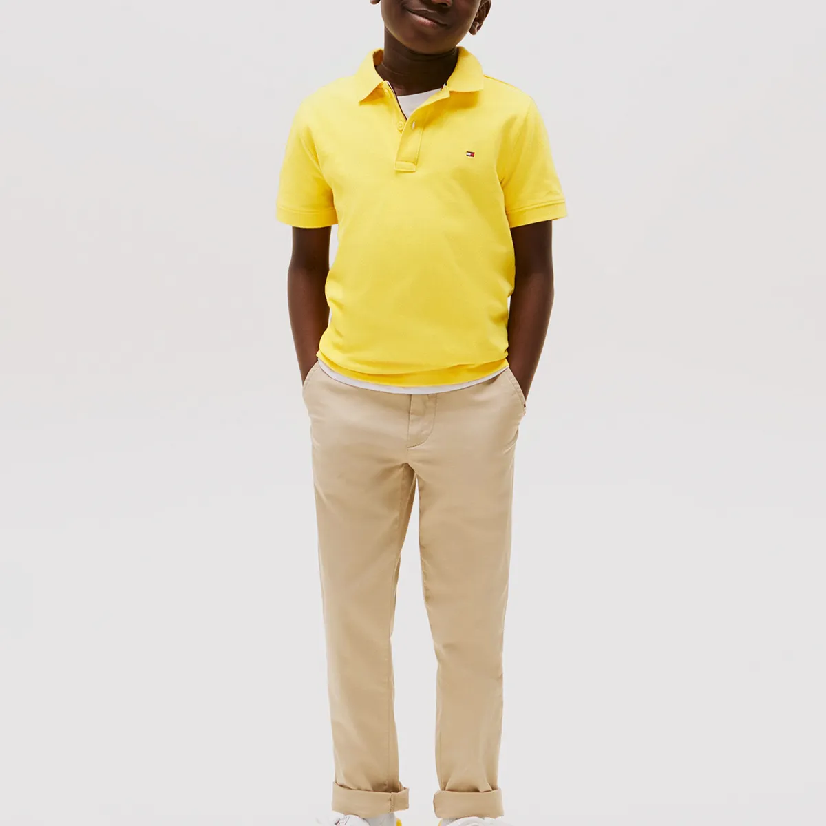 TOMMY HILFIGER - Polo Con Logo Y Corte Regular Essential Amarillo Tommy Hilfiger