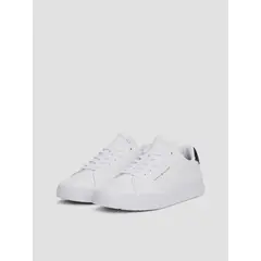 TOMMY HILFIGER - Zapatillas De Tenis Con Acabado Granulado Blanco