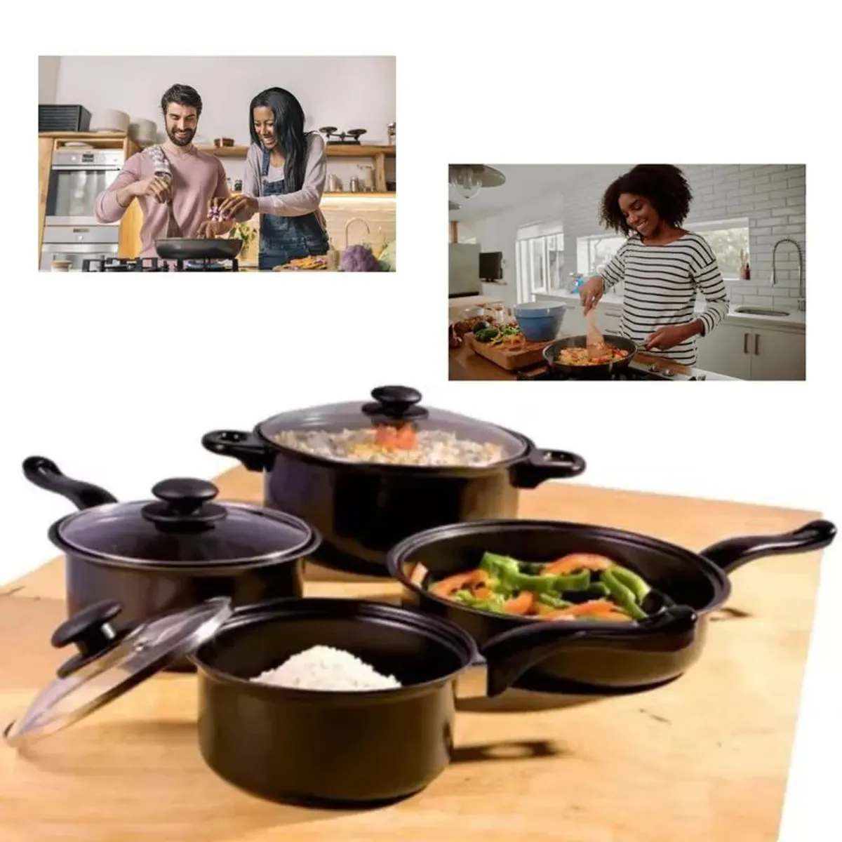 GENERICO - Set de Cocina Ollas-Sartenes 10 Pza