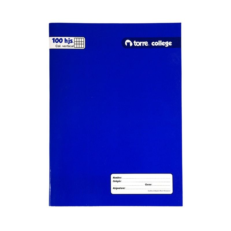TORRE - PACK X 4 CUADERNOS COLLEGE CALIGRAFÍA VERTICAL 100 H