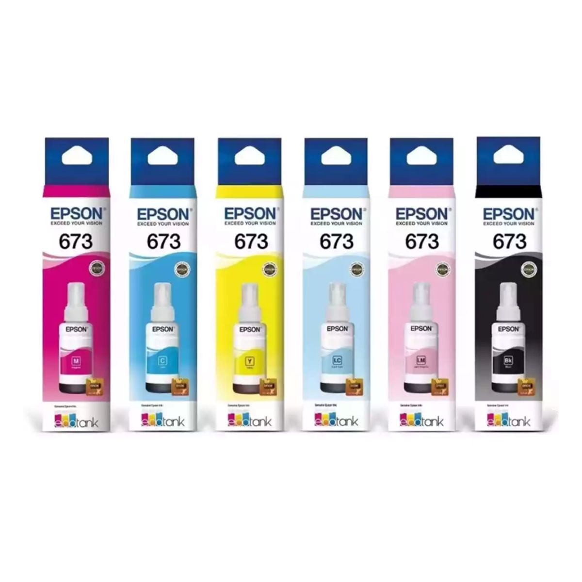 EPSON - Epson Tinta T673 Pack 6 L800 / L1800 / L805 / L810 / L850
