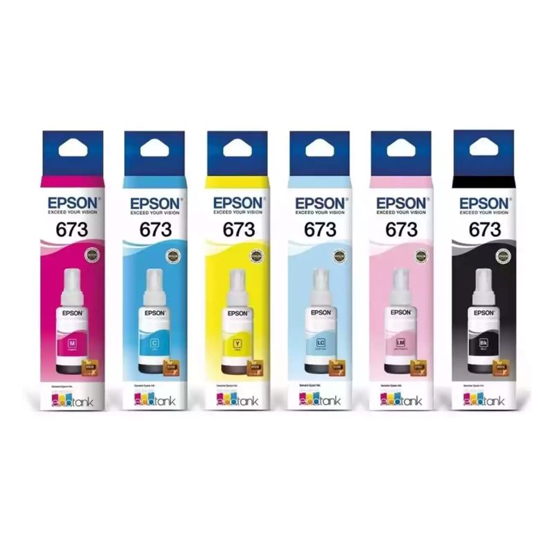 EPSON - Epson T673 Pack 6 Colores Original – L800, L1800, L805, L810, L850