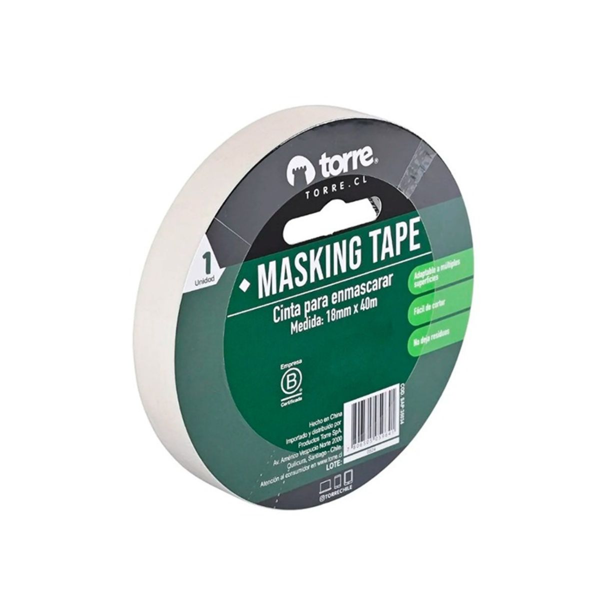 TORRE - PACK X 4 CINTA MASKING TAPE CREMA 18MM x 40M. – TORRE