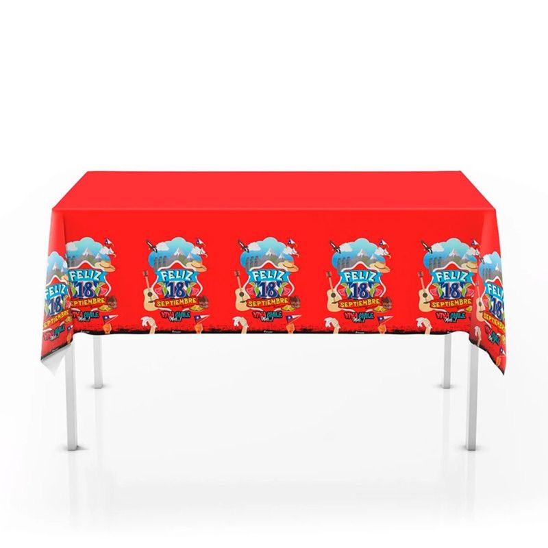 BIG PARTY - PACK X 4 MANTEL IMPRESO 108X180 CENTIMETROS  BIG PARTY