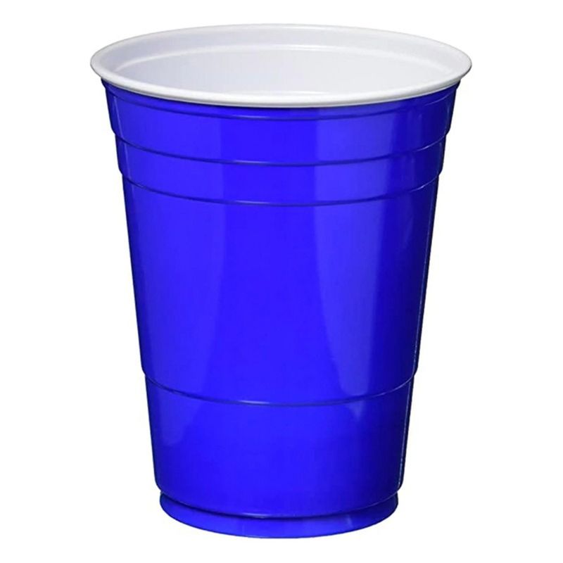 BIG PARTY - PACK X 4 VASOS BICOLOR 500CC AZUL 10 UNID  BIG PARTY
