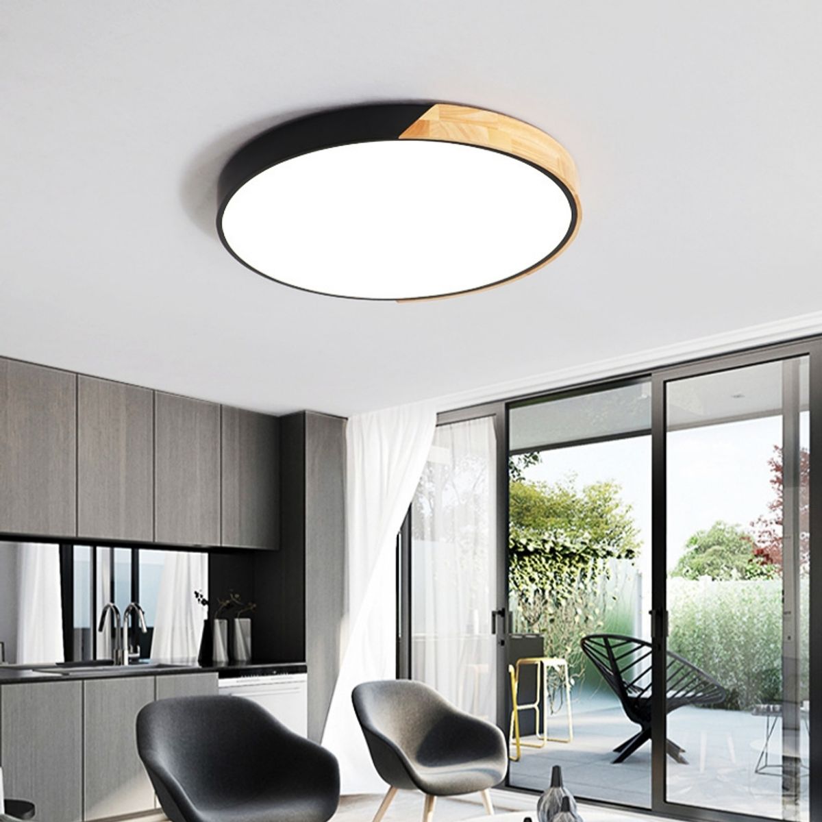 UMEXUS - Lámpara de Techo Moderna 23cm - Negro