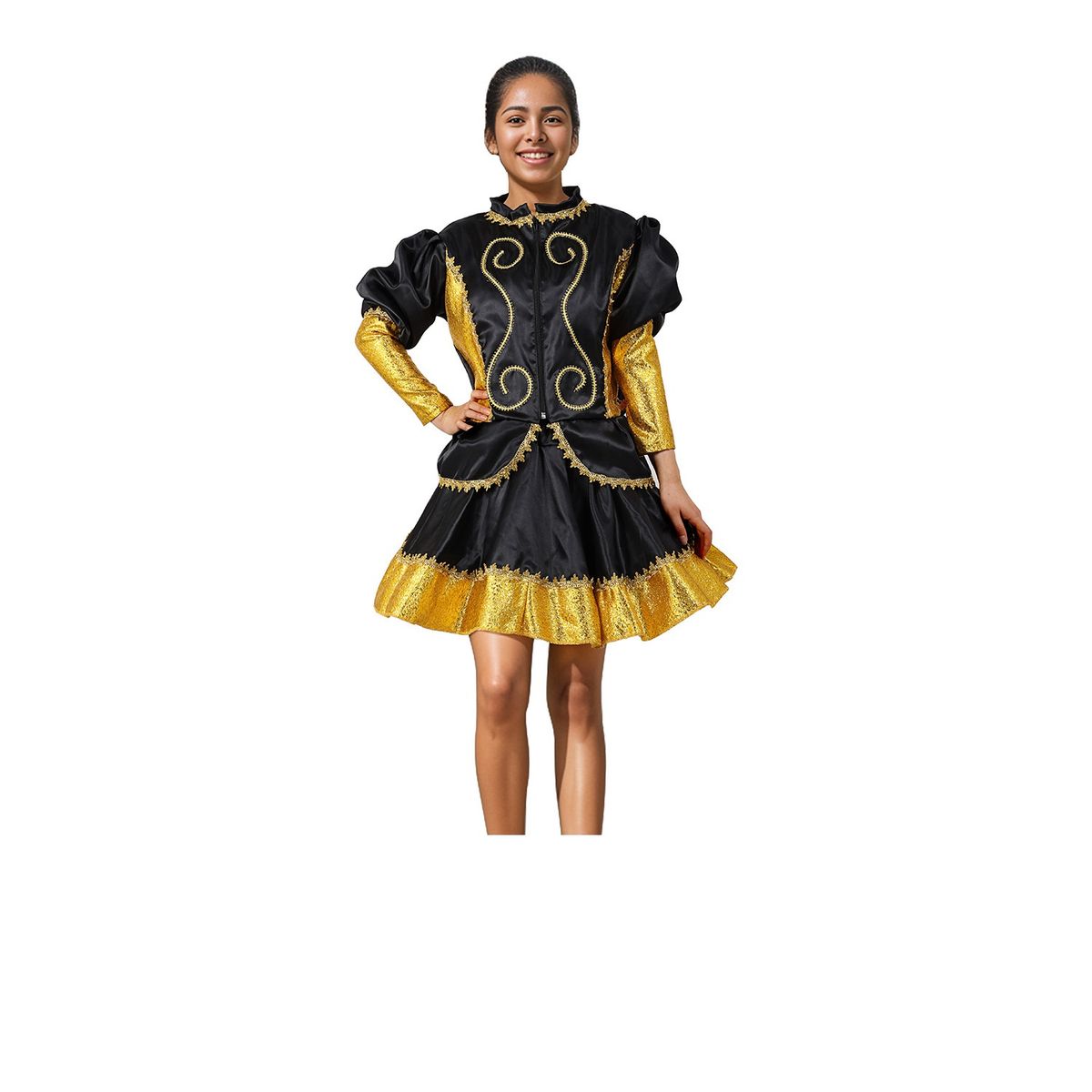 GENERICO - Traje Típico Caporal Mujer Negro Talla L