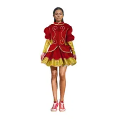 GENERICO - Traje Típico Caporal Mujer Rojo Talla S