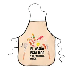 PALERMO - PACK X 4 DELANTAL COCINA ANTICUCHO BEIGE