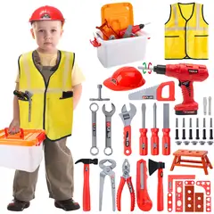 LUKOVEE - Juego De Herramientas De Juguete Para Niños 57 Piezas