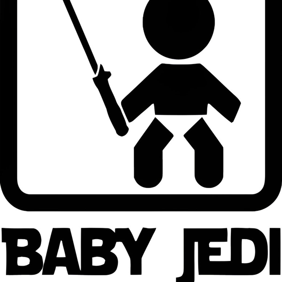 GENERICO - Sticker Baby Jedi On Board A Bordo Auto Camioneta