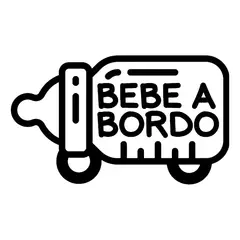 GENERICO - Sticker Bebé A Bordo Mamadera Con Ruedas Auto Camioneta