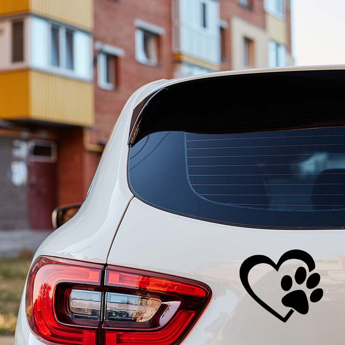 GENERICO - Sticker Garra Corazón Pata Perro Mascota Auto Camioneta
