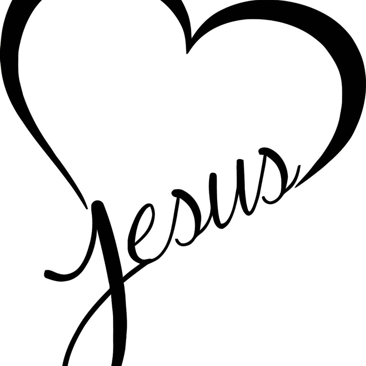 GENERICO - Sticker Corazón Jesús Heart Love God Auto Camioneta