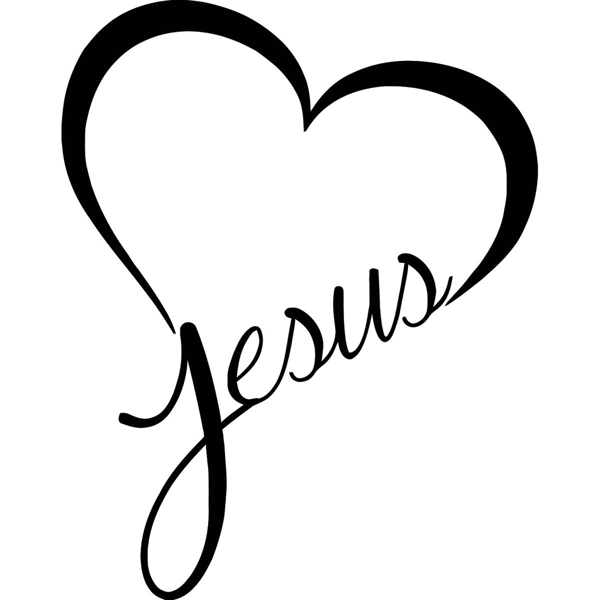 GENERICO - Sticker Corazón Jesús Heart Love God Auto Camioneta