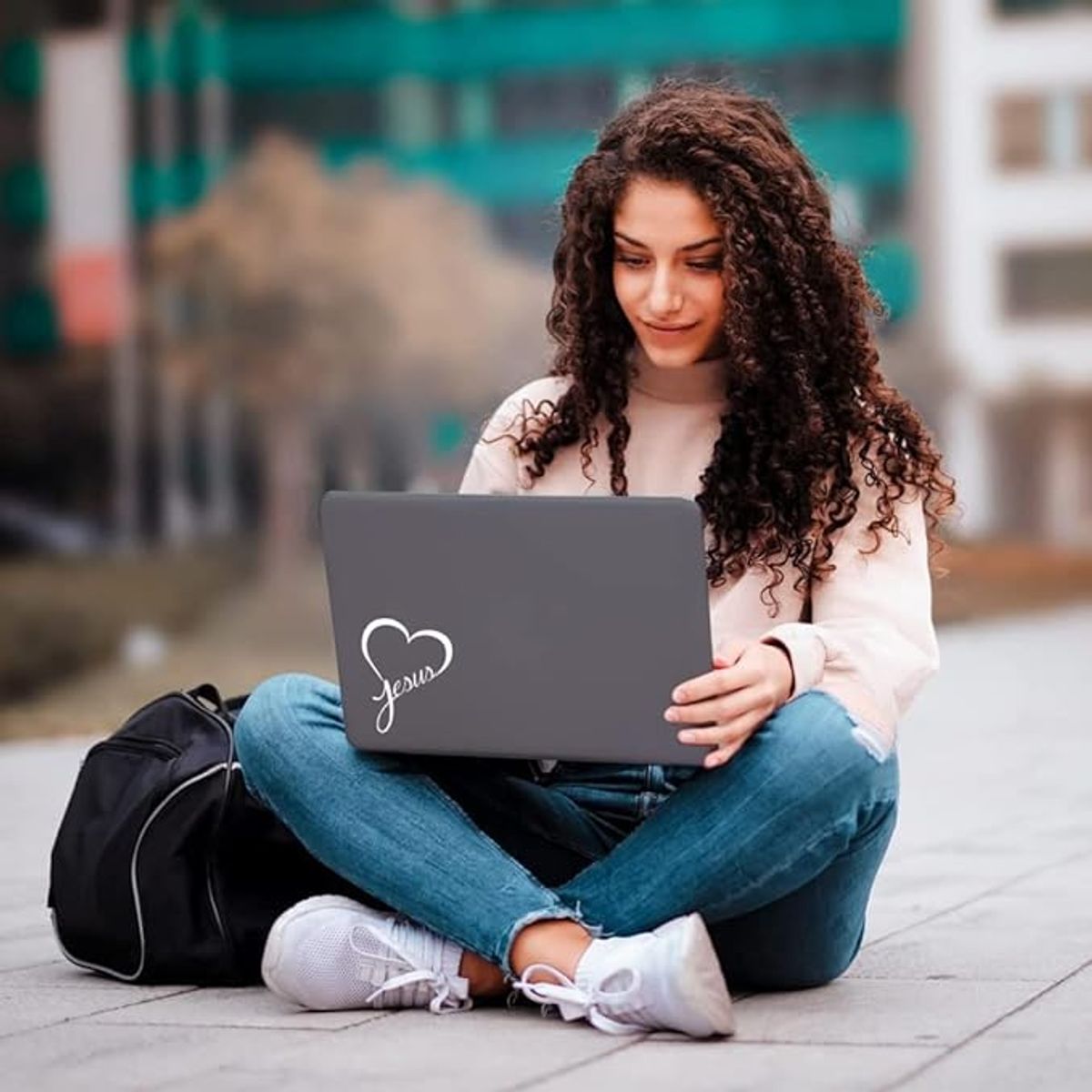 GENERICO - Sticker Corazón Jesús Heart Love God Auto Camioneta