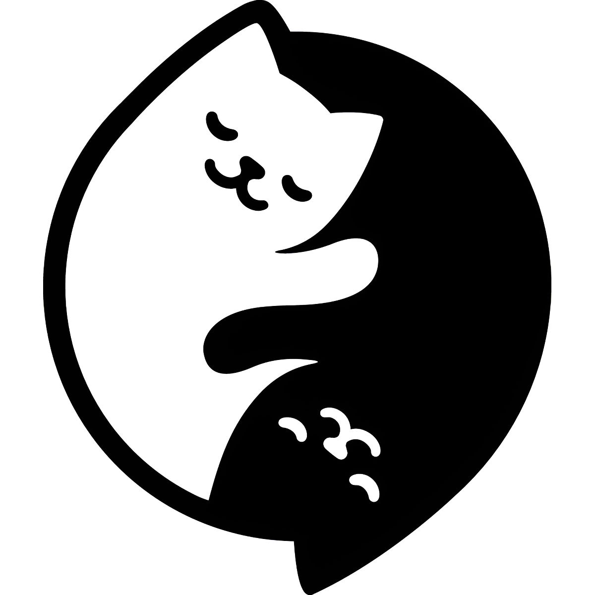 GENERICO - Sticker Yin Yang Gatos Gatitos Kitten Cats Auto Camioneta