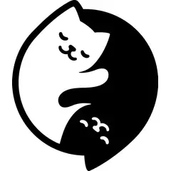 GENERICO - Sticker Yin Yang Gatos Gatitos Kitten Cats Auto Camioneta