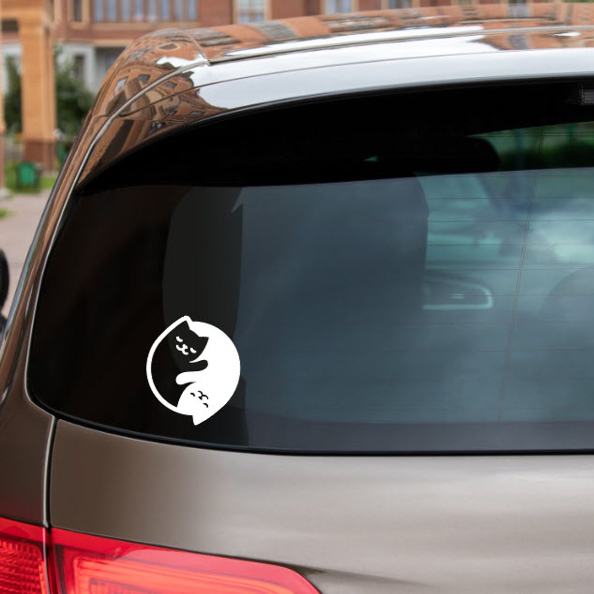 GENERICO - Sticker Yin Yang Gatos Gatitos Kitten Cats Auto Camioneta
