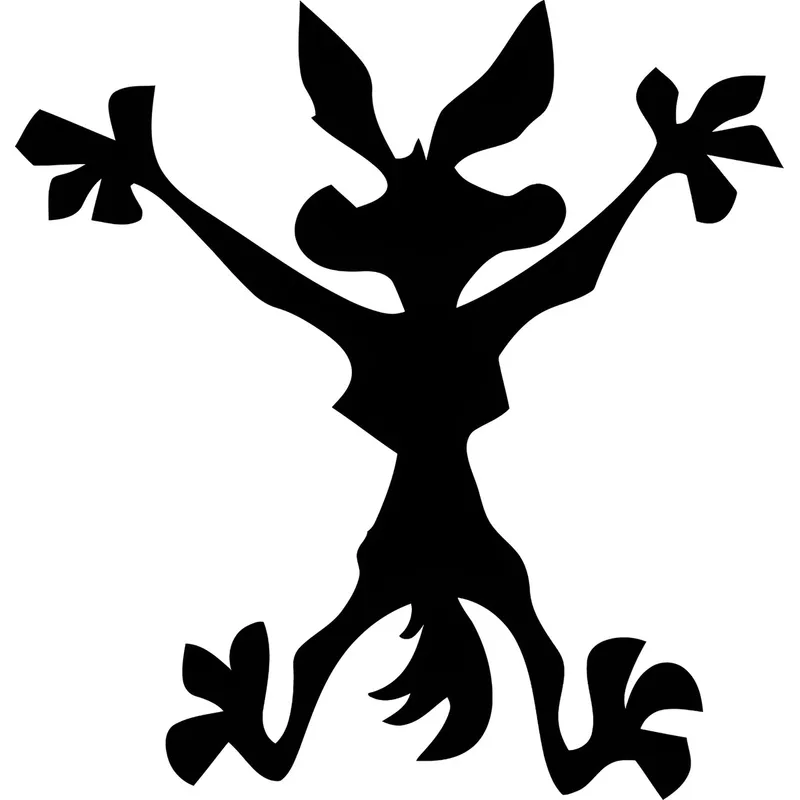 GENERICO - Sticker Coyote Choque Estampado Pared Auto Camioneta