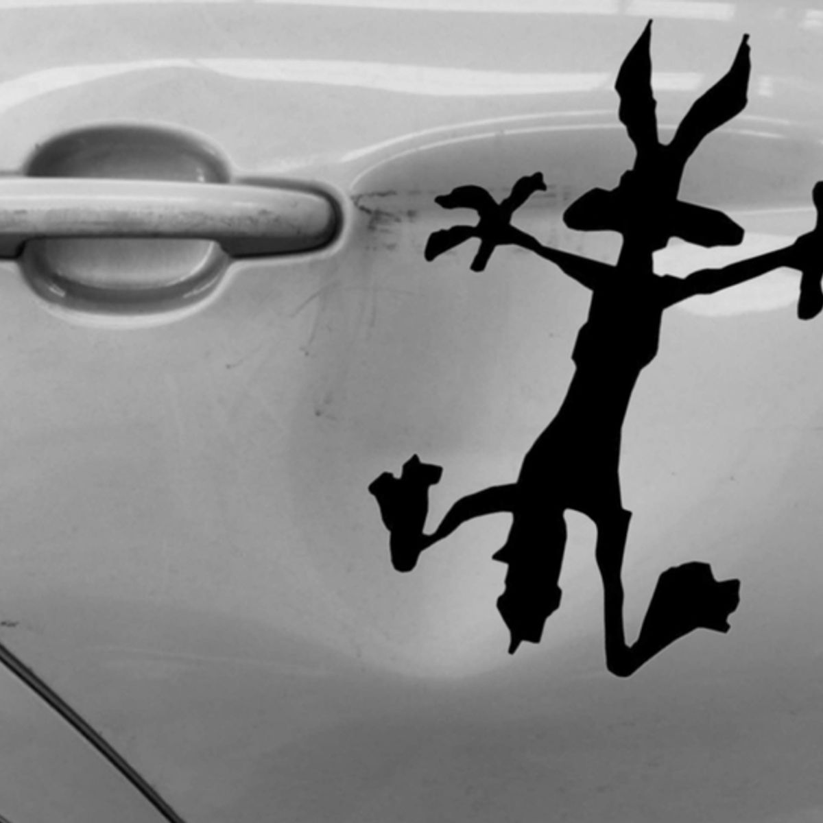 GENERICO - Sticker Coyote Choque Estampado Pared Auto Camioneta