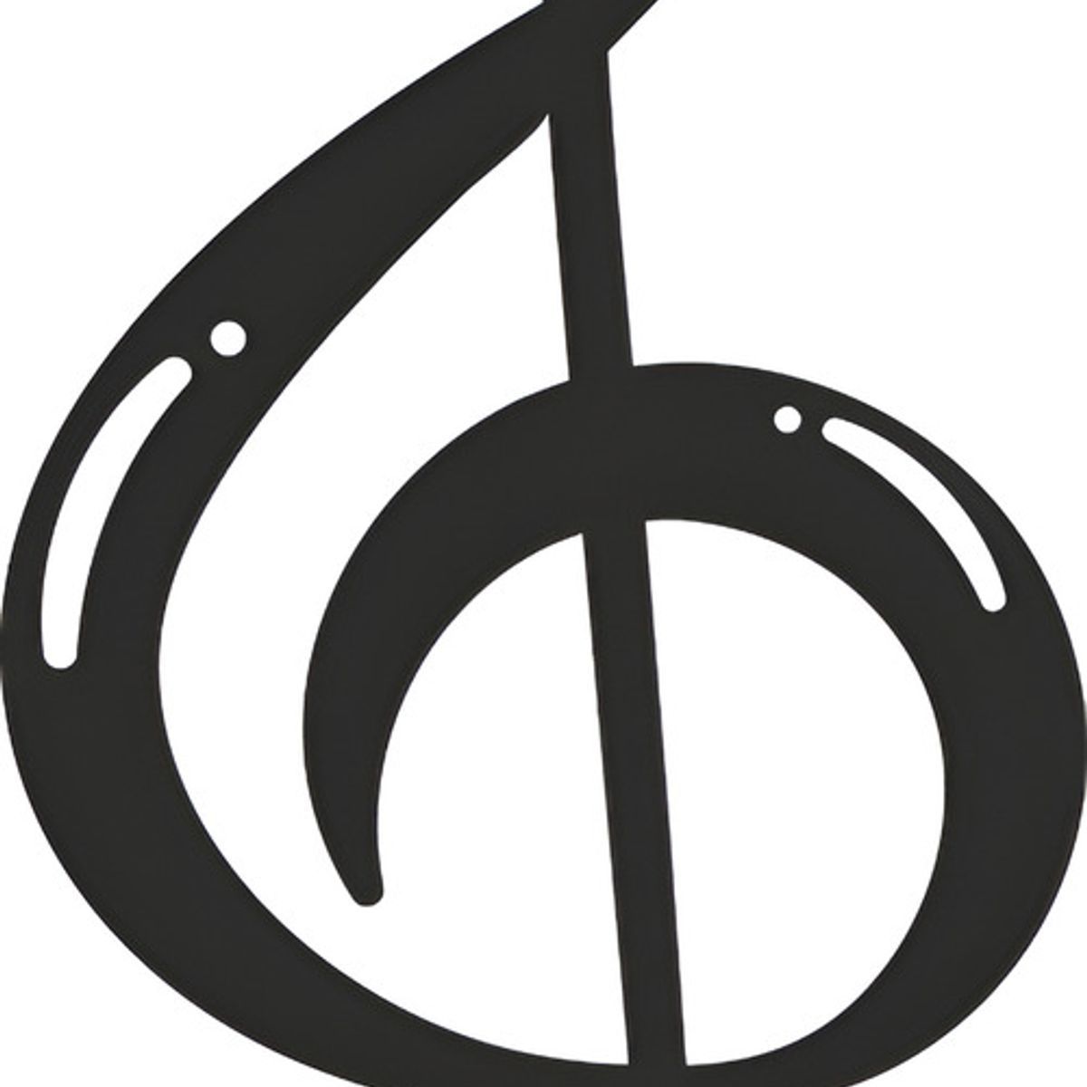 GENERICO - Sticker Llave De Sol Clave Pentagrama Música Auto Camioneta