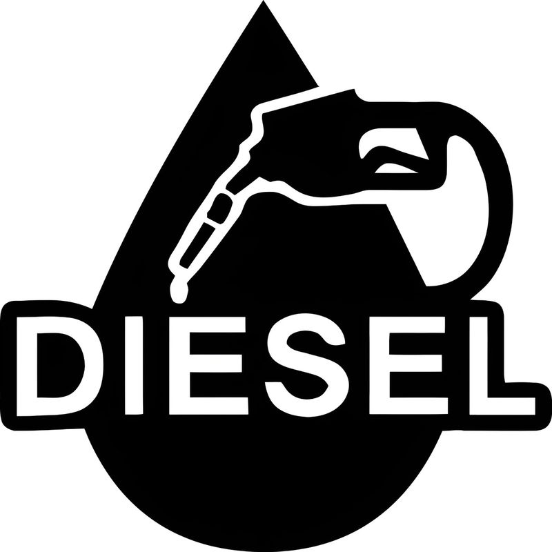 GENERICO - Sticker Diesel Gota Tapa Auto Camioneta