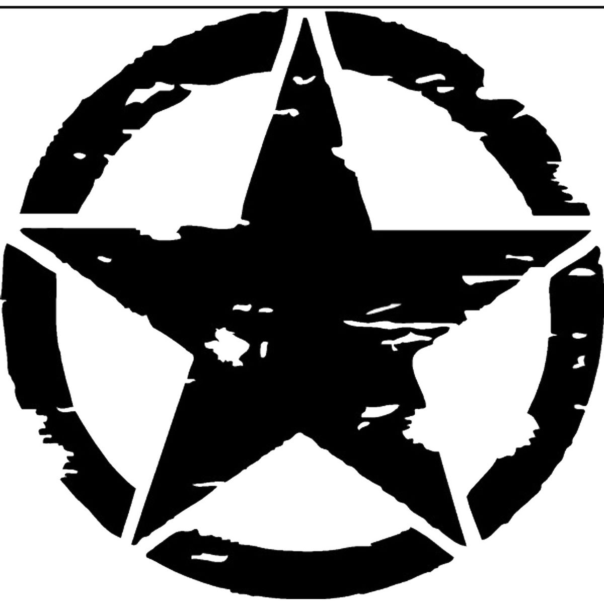 GENERICO - Sticker Estrella Circulo Star Auto Camioneta