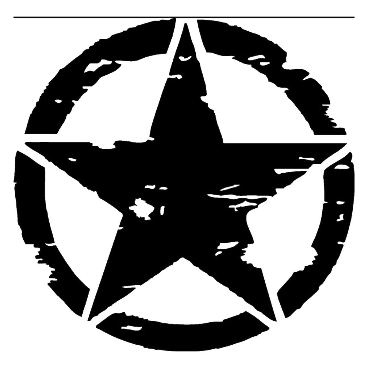 GENERICO - Sticker Estrella Circulo Star Auto Camioneta